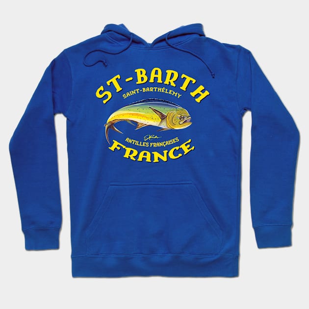 Saint Barth, French Antilles, Mahi-mahi Hoodie by jcombs